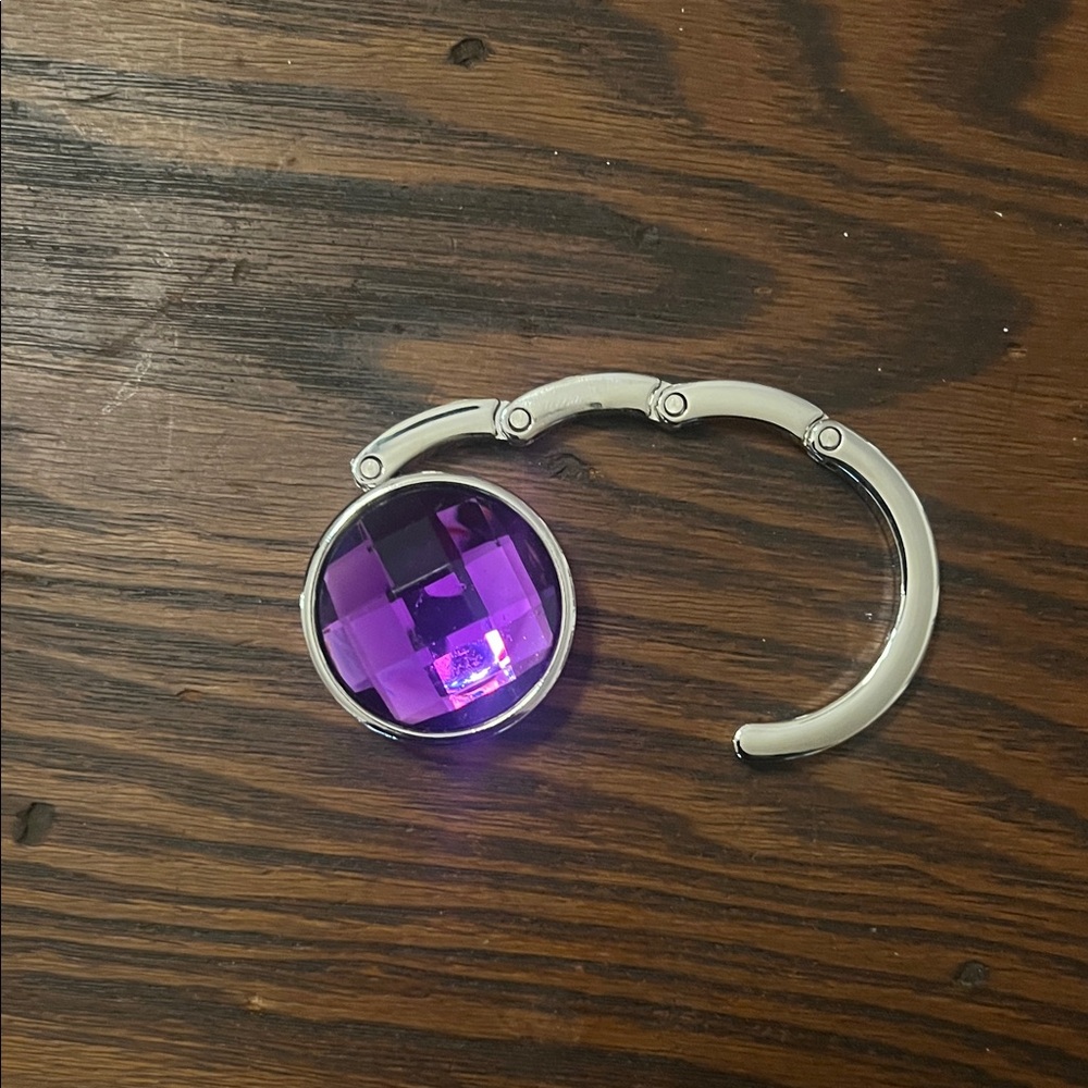 Purple and Silver Purse Hook